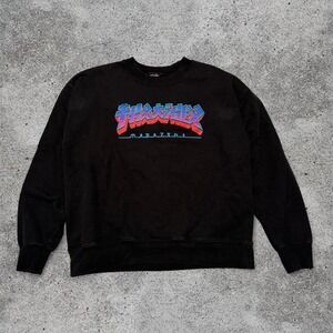 Thrasher Magazine Godzilla Burst Black Crewneck Size Size M/L